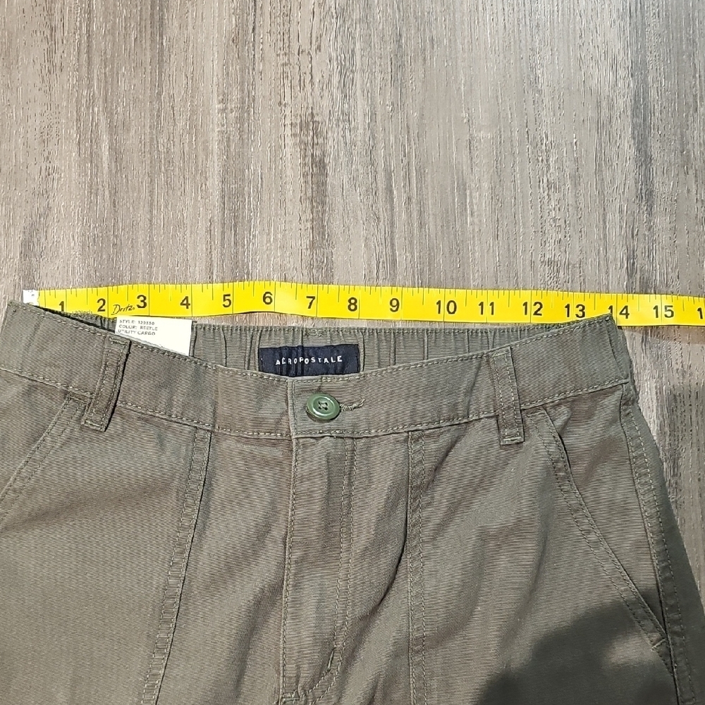 Aeropostale Women's Straight Leg Cargo Pants in Olive - Picture 3 of 8